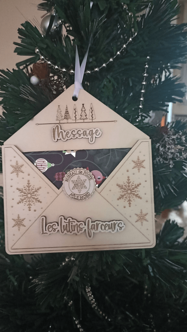 Enveloppe à messages - Forêt de sapins