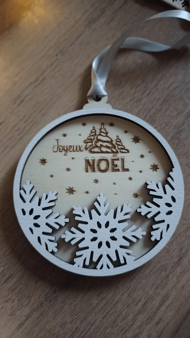 Boule - Joyeux Noël - Flocons