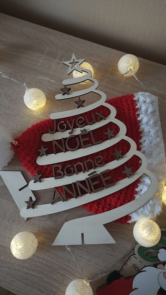 Sapin Joyeux Noël - Bonne année - Personnalisable