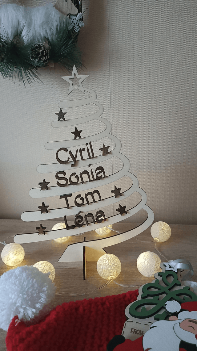 Sapin Joyeux Noël - Bonne année - Personnalisable