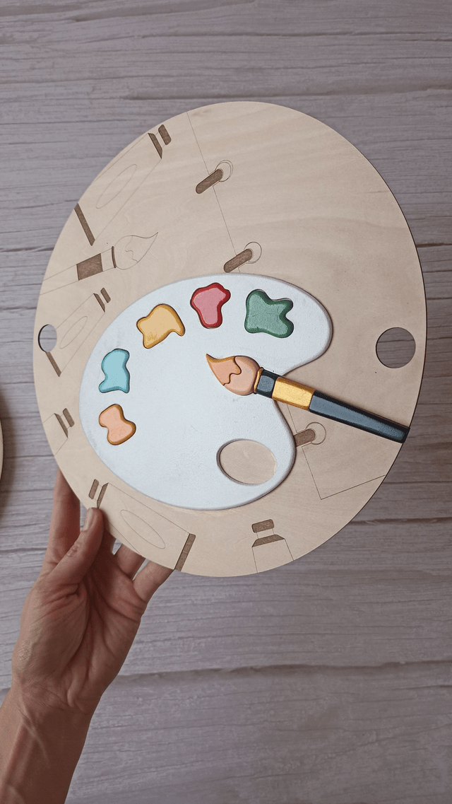 Décor PALETTE de PEINTURE - pour Message CréActif Personnalisé 