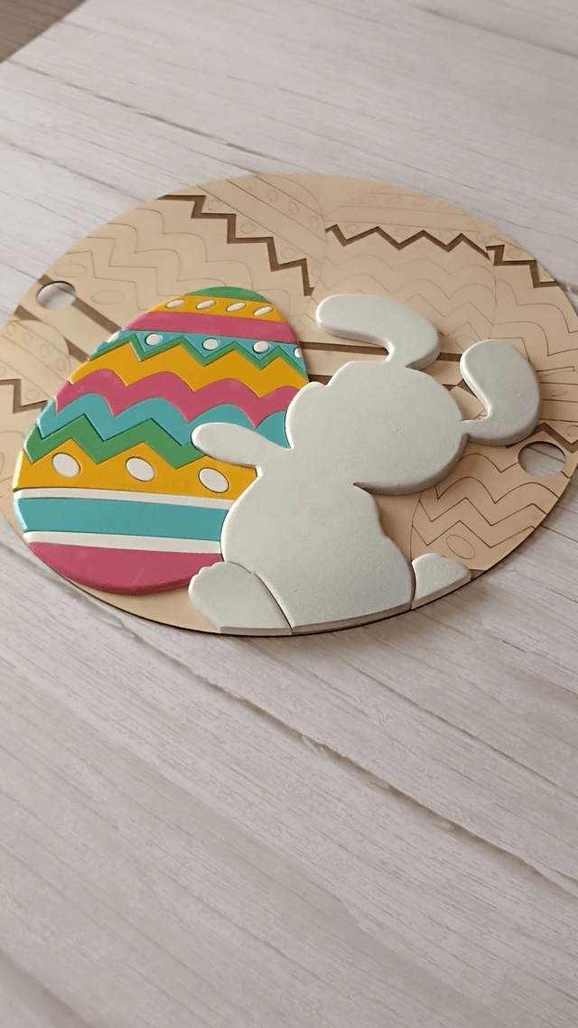 Décor LAPIN de PAQUES- pour Message CréActif Personnalisé