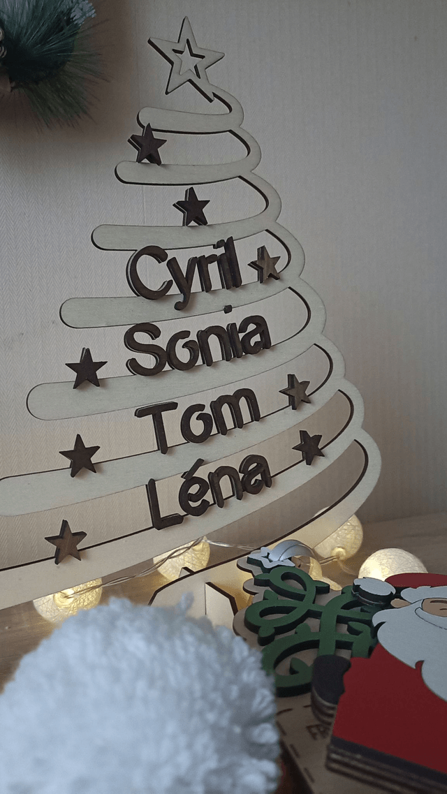 Sapin Joyeux Noël - Bonne année - Personnalisable