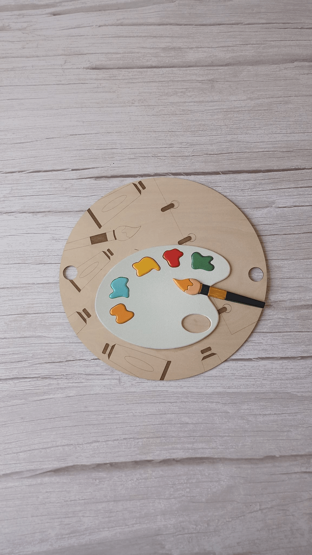 Décor PALETTE de PEINTURE - pour Message CréActif Personnalisé 