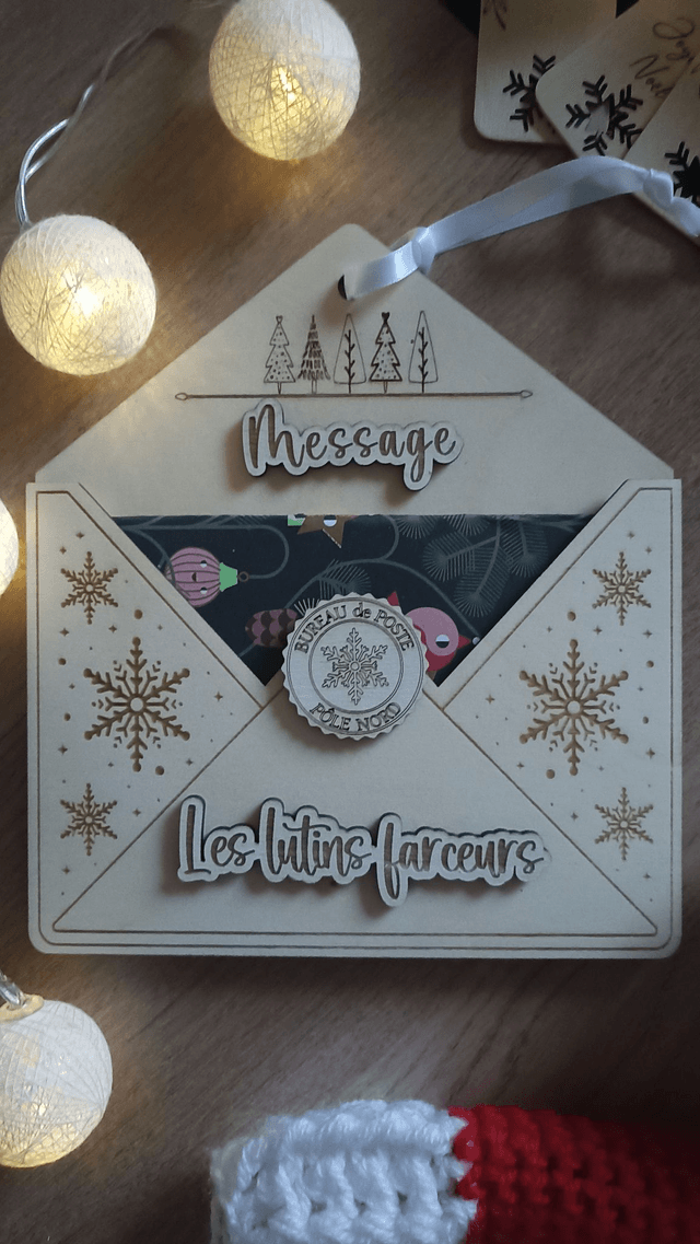 Enveloppe à messages - Forêt de sapins