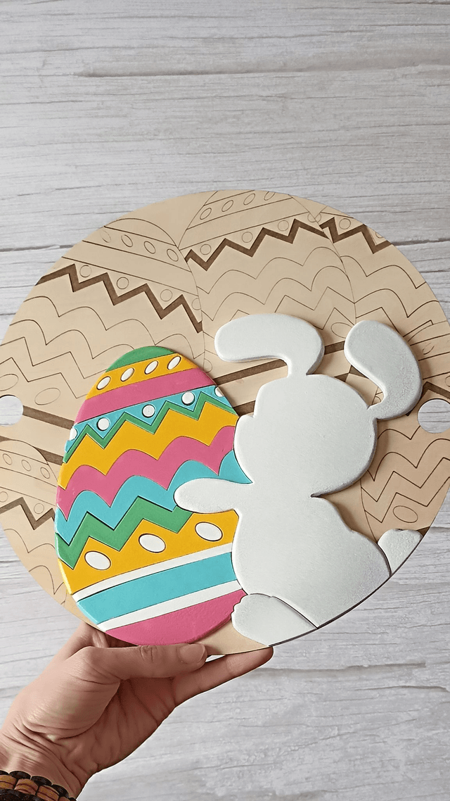 Décor LAPIN de PAQUES- pour Message CréActif Personnalisé