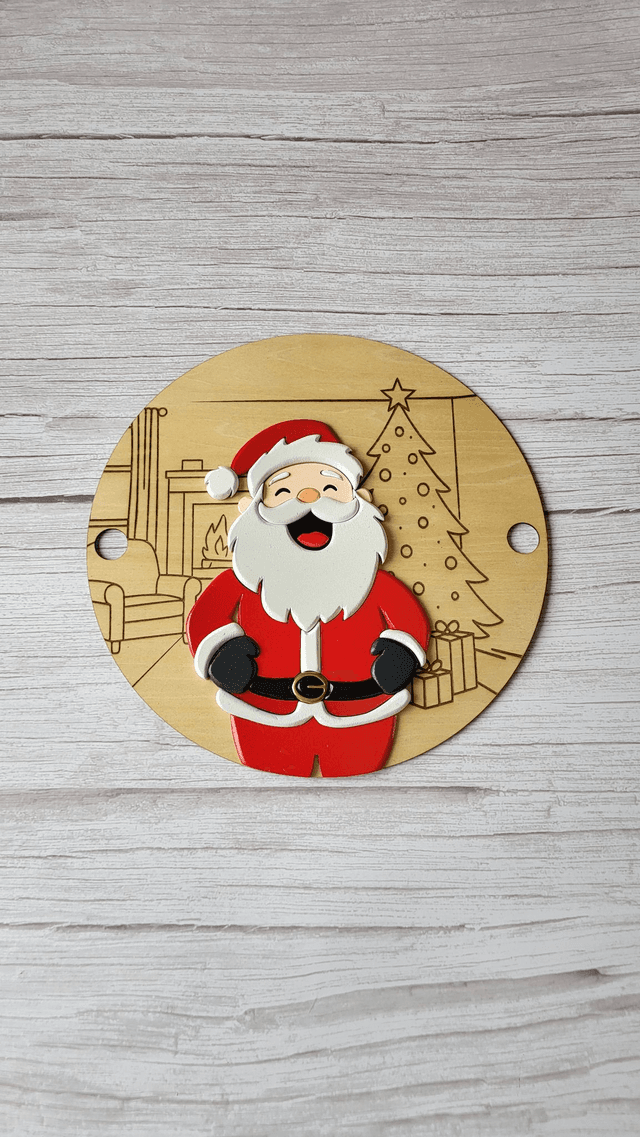 Décor Père Noël Joyeux - pour Message CréActif Personnalisé