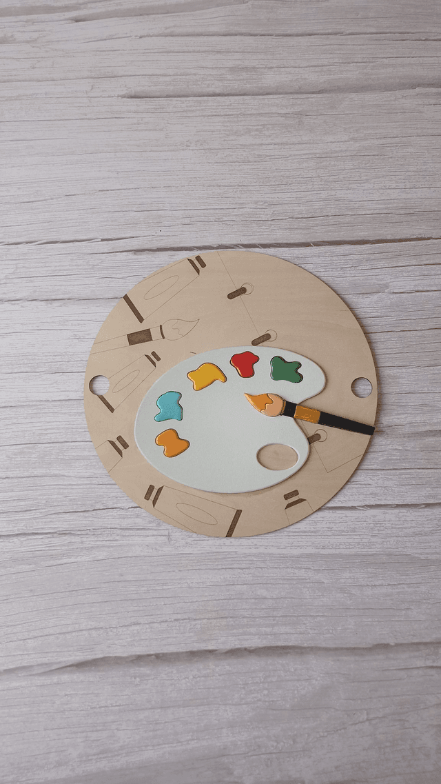 Décor PALETTE de PEINTURE - pour Message CréActif Personnalisé 